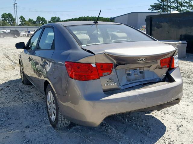 KNAFU4A20A5860763 - 2010 KIA FORTE EX GRAY photo 3