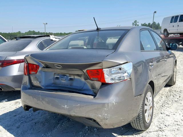 KNAFU4A20A5860763 - 2010 KIA FORTE EX GRAY photo 4