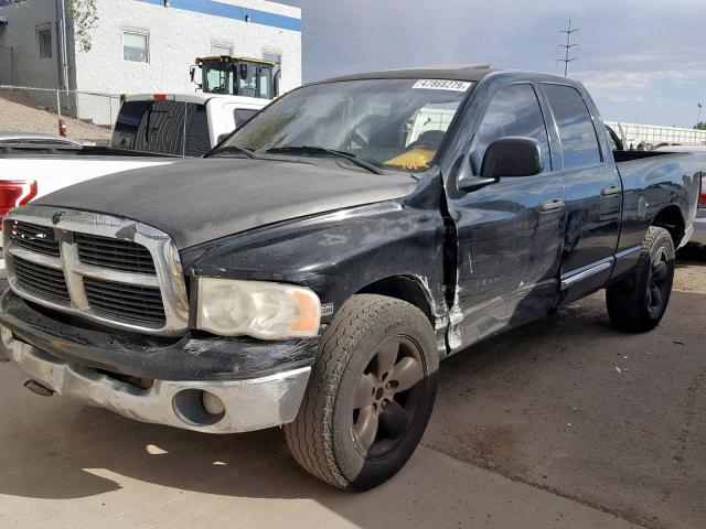 1D7HA18D15S319700 - 2005 DODGE RAM 1500 S BLACK photo 2