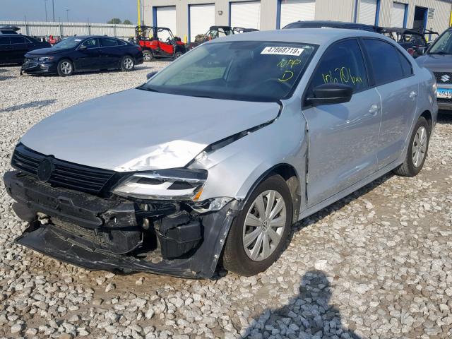 3VW2K7AJ7EM291083 - 2014 VOLKSWAGEN JETTA BASE 银色 照片 2