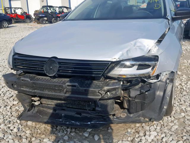 3VW2K7AJ7EM291083 - 2014 VOLKSWAGEN JETTA BASE 银色 照片 9