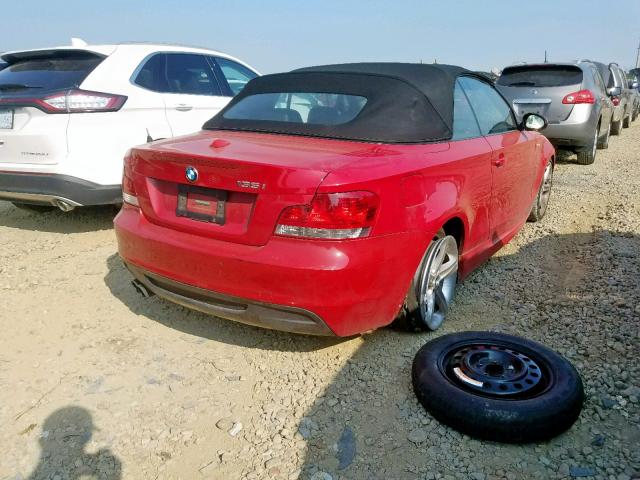 WBAUN93509VK40855 - 2009 BMW 135 I RED photo 4