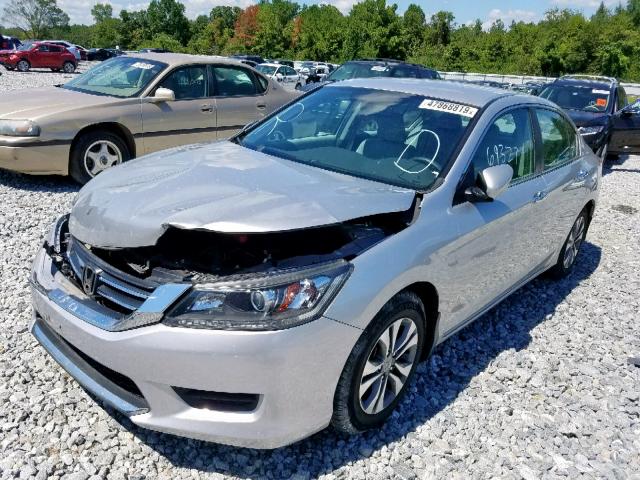 1HGCR2F37FA183305 - 2015 HONDA ACCORD LX SILVER photo 2