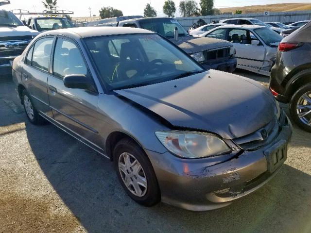 2HGES16325H506344 - 2005 HONDA CIVIC DX V GRAY photo 1