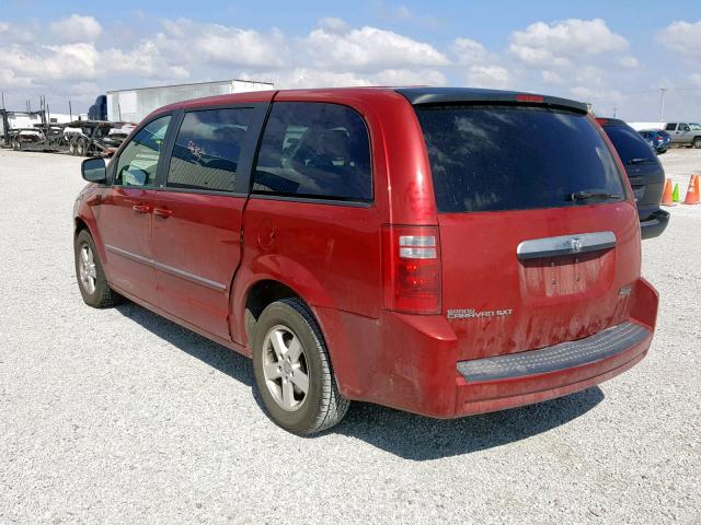 2D8HN54PX8R655441 - 2008 DODGE GRAND CARA RED photo 3