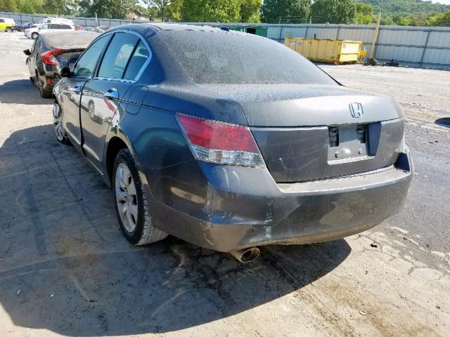 1HGCP36868A030098 - 2008 HONDA ACCORD EXL GRAY photo 3