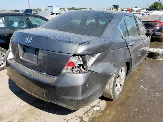 1HGCP36868A030098 - 2008 HONDA ACCORD EXL GRAY photo 4