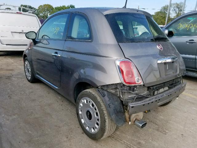 3C3CFFAR2DT754588 - 2013 FIAT 500 POP GRAY photo 3