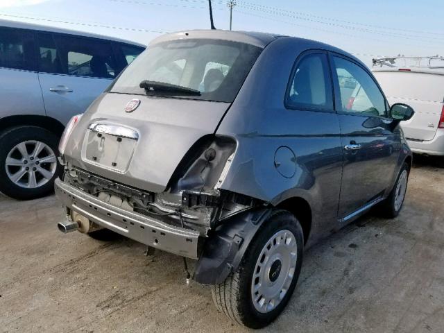 3C3CFFAR2DT754588 - 2013 FIAT 500 POP GRAY photo 4