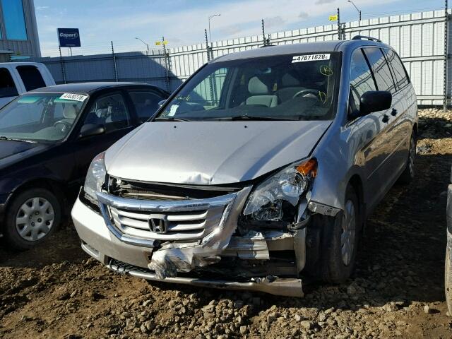 5FNRL38258B500576 - 2008 HONDA ODYSSEY LX SILVER photo 2