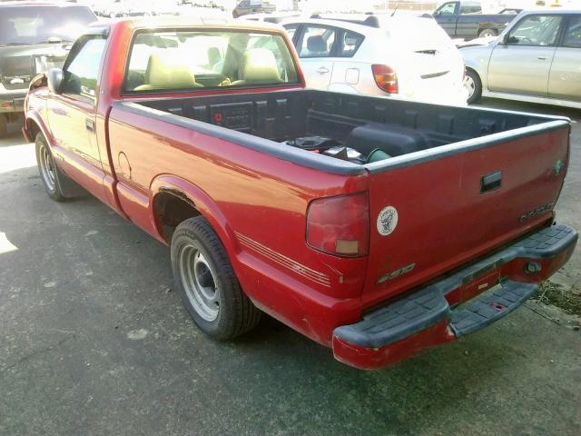 1GCCS1440WK266366 - 1998 CHEVROLET S TRUCK S1 RED photo 3