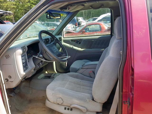 1GNDT13W3S2223372 - 1995 CHEVROLET BLAZER PINK photo 5