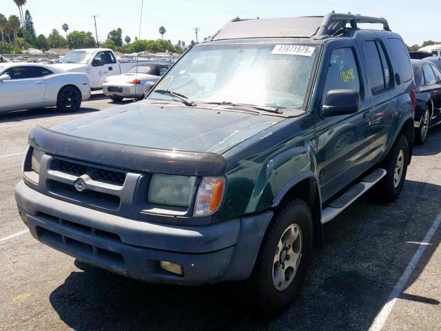 5N1ED28T21C584840 - 2001 NISSAN XTERRA XE GREEN photo 2