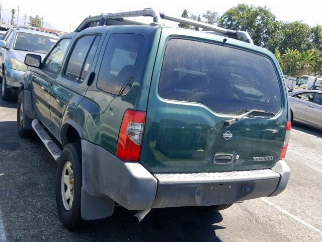 5N1ED28T21C584840 - 2001 NISSAN XTERRA XE GREEN photo 3