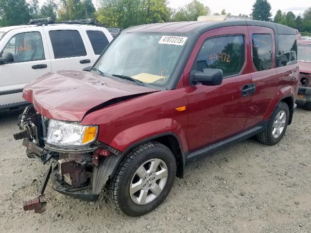 5J6YH2H74BL002838 - 2011 HONDA ELEMENT EX MAROON photo 2