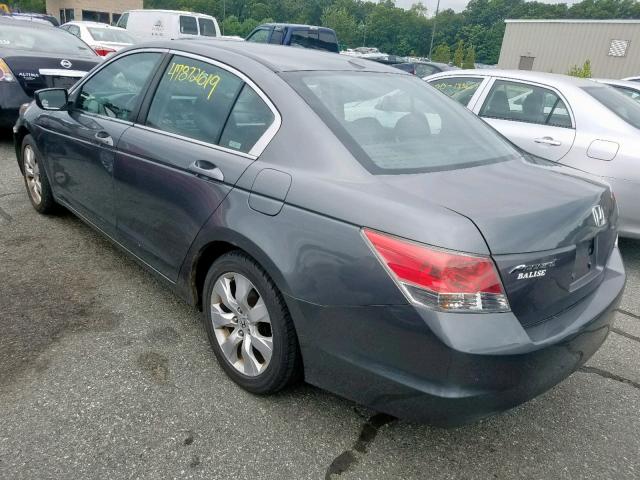 1HGCP26879A072565 - 2009 HONDA ACCORD EXL GRAY photo 3