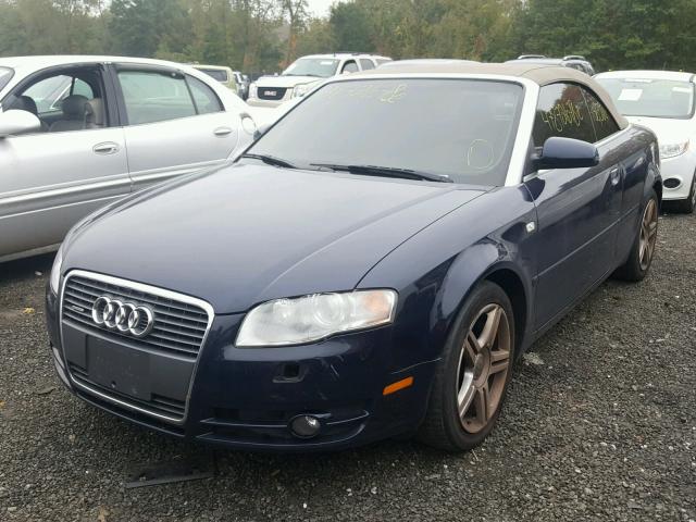 WAUDF48H47K019213 - 2007 AUDI A4 2.0T CA BLUE photo 2