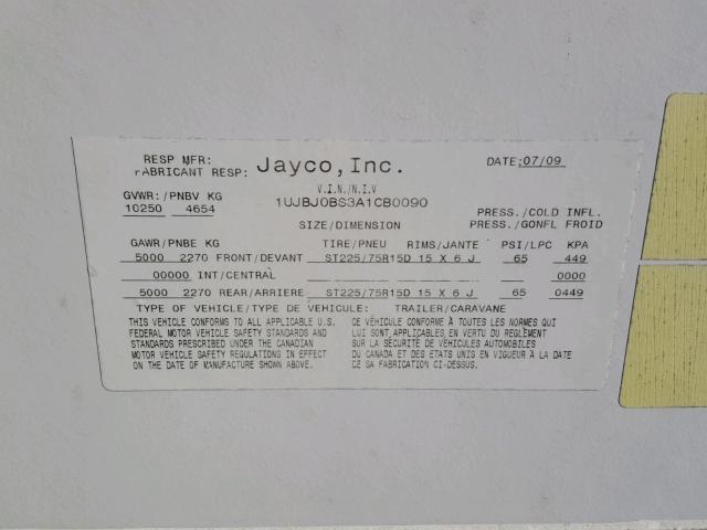 1UJBJ0BS3A1CB0090 - 2010 JAYCO EAGLE  WHITE photo 10