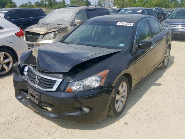 1HGCP36828A055838 - 2008 HONDA ACCORD EXL BLACK photo 2