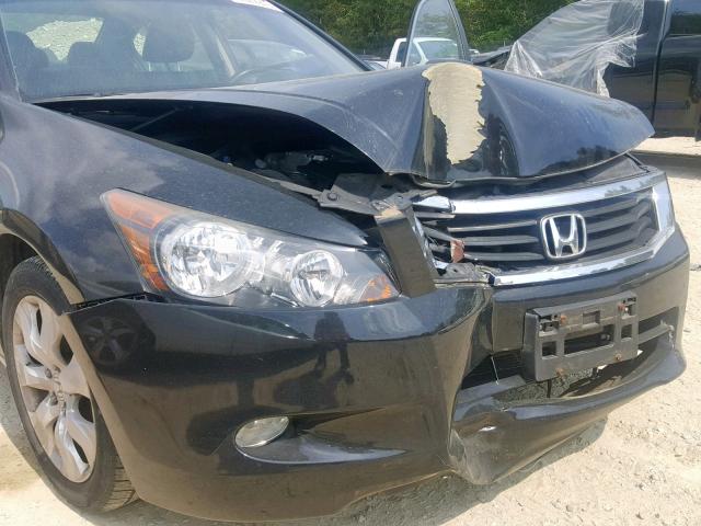 1HGCP36828A055838 - 2008 HONDA ACCORD EXL BLACK photo 9