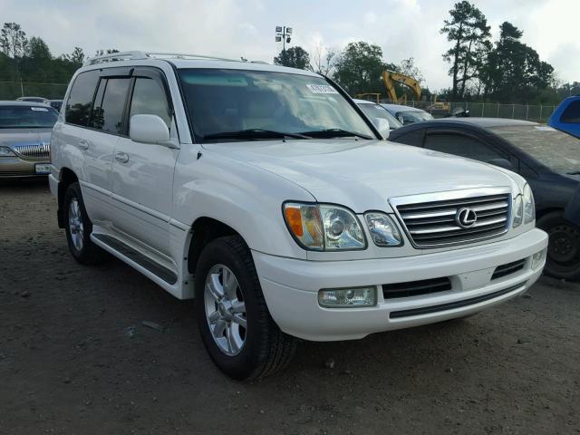 JTJHT00W753554816 - 2005 LEXUS LX 470 WHITE photo 1