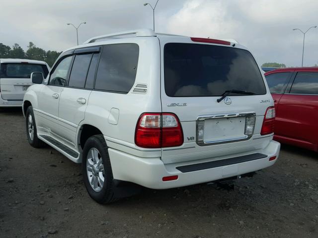 JTJHT00W753554816 - 2005 LEXUS LX 470 WHITE photo 3