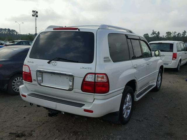 JTJHT00W753554816 - 2005 LEXUS LX 470 WHITE photo 4