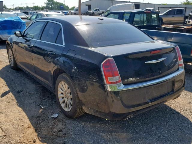 2C3CCAAG6DH572850 - 2013 CHRYSLER 300 BLACK photo 3