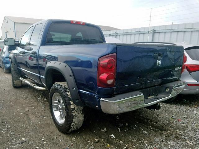 1D7KS28A97J589930 - 2007 DODGE RAM 2500 S BLUE photo 3