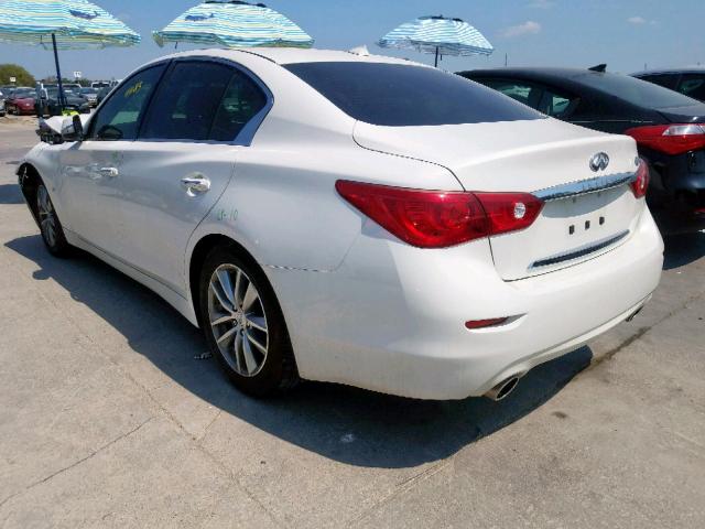 JN1BV7AP8FM344839 - 2015 INFINITI Q50 BASE WHITE photo 3