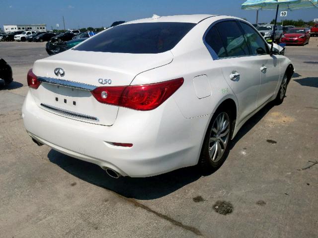 JN1BV7AP8FM344839 - 2015 INFINITI Q50 BASE WHITE photo 4