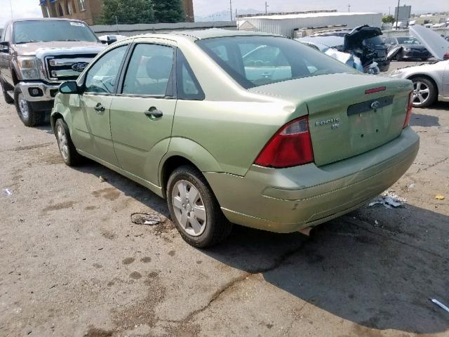 1FAHP34N87W159965 - 2007 FORD FOCUS ZX4 GREEN photo 3