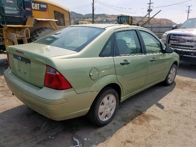 1FAHP34N87W159965 - 2007 FORD FOCUS ZX4 GREEN photo 4