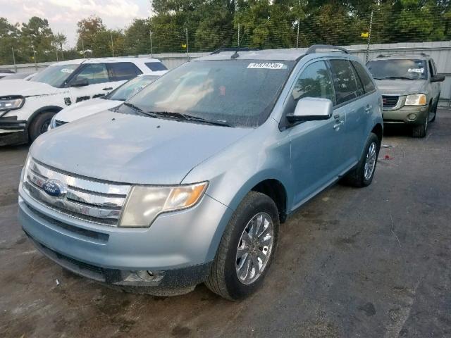 2FMDK38C38BA67922 - 2008 FORD EDGE SEL BLUE photo 2