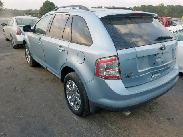 2FMDK38C38BA67922 - 2008 FORD EDGE SEL BLUE photo 3