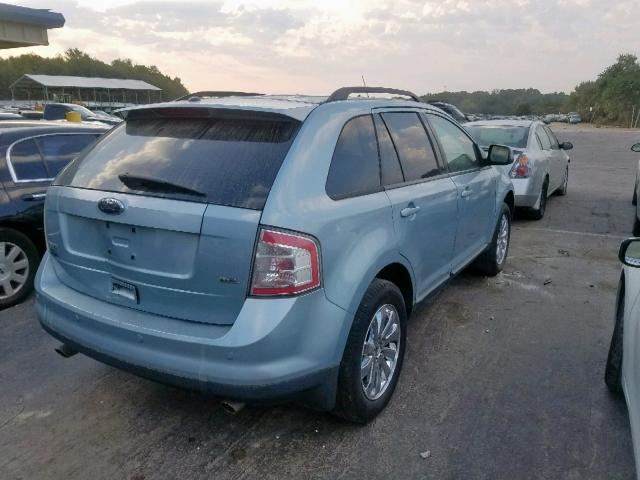 2FMDK38C38BA67922 - 2008 FORD EDGE SEL BLUE photo 4