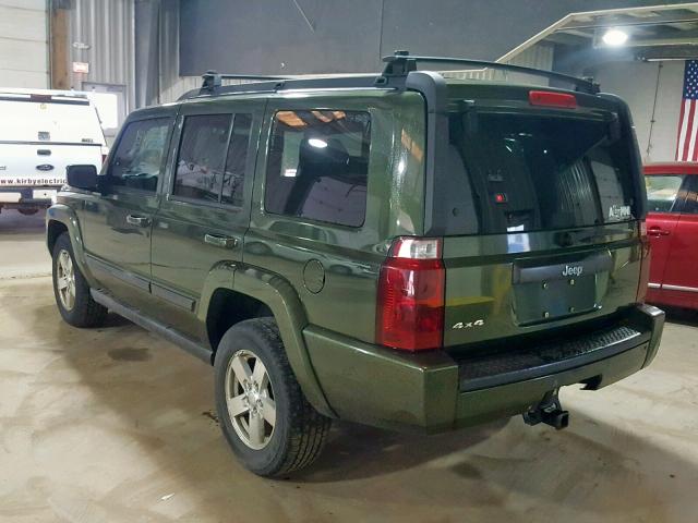 1J8HG48K77C588606 - 2007 JEEP COMMANDER მწვანე ფოტო 3