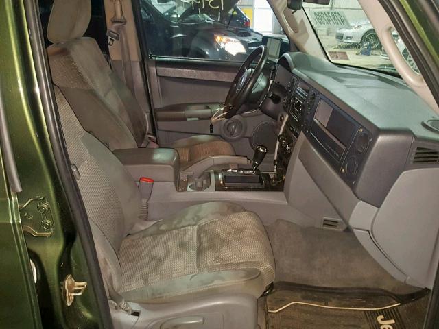 1J8HG48K77C588606 - 2007 JEEP COMMANDER მწვანე ფოტო 5