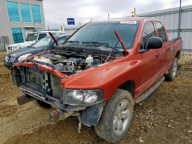 1D7HU18D35J594059 - 2005 DODGE RAM 1500 S ORANGE photo 2