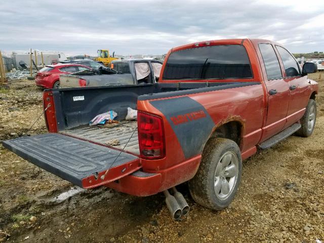 1D7HU18D35J594059 - 2005 DODGE RAM 1500 S ORANGE photo 4