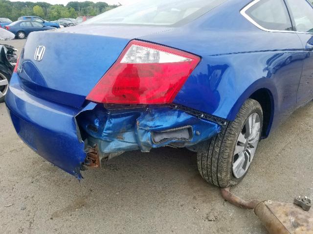 1HGCS1B87AA008836 - 2010 HONDA ACCORD EXL BLUE photo 9