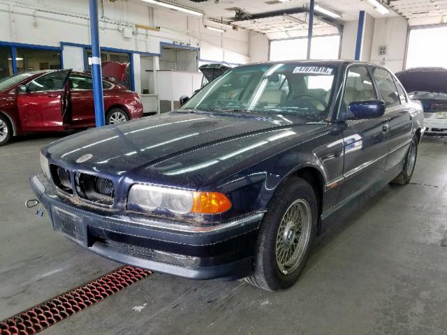 WBAGH8338XDP01509 - 1999 BMW 740 IL BLUE photo 2