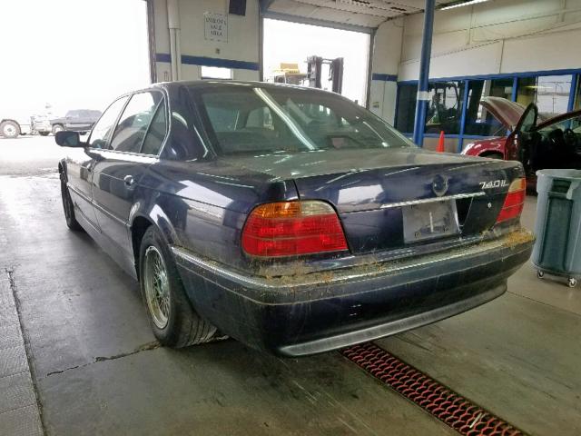 WBAGH8338XDP01509 - 1999 BMW 740 IL BLUE photo 3