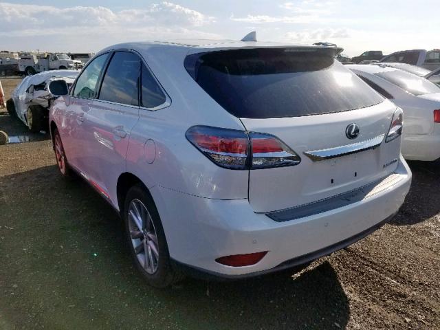 2T2ZB1BA0FC003603 - 2015 LEXUS RX 450H WHITE photo 3