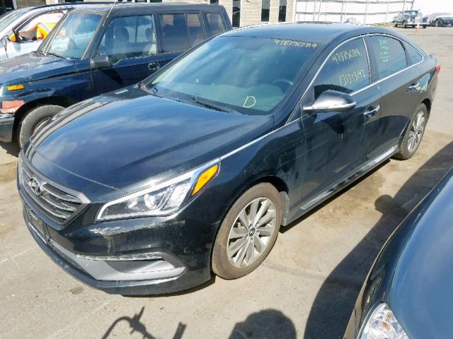 5NPE34AF7FH042314 - 2015 HYUNDAI SONATA SPO BLACK photo 2