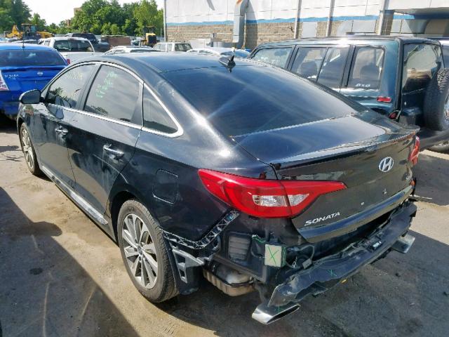 5NPE34AF7FH042314 - 2015 HYUNDAI SONATA SPO BLACK photo 3