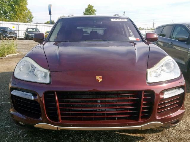 WP1AC29P28LA91241 - 2008 PORSCHE CAYENNE TU MAROON photo 9