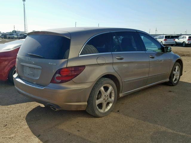 4JGCB65E09A094754 - 2009 MERCEDES-BENZ R 350 4MAT TAN photo 4