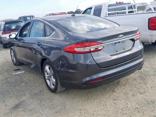 3FA6P0HD9JR218796 - 2018 FORD FUSION SE BLACK photo 3