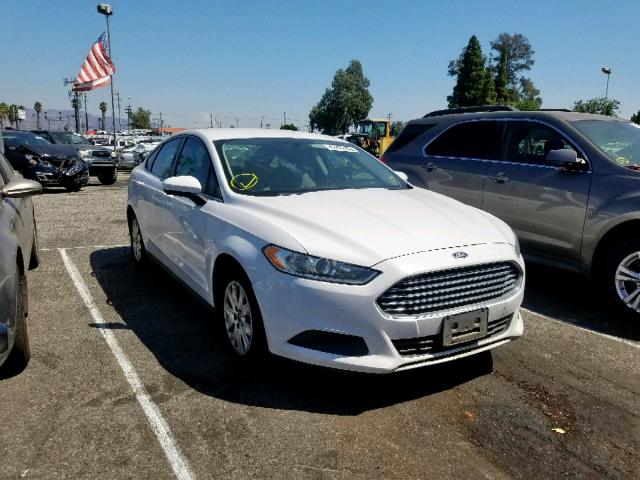 3FA6P0G77DR142656 - 2013 FORD FUSION S WHITE photo 1